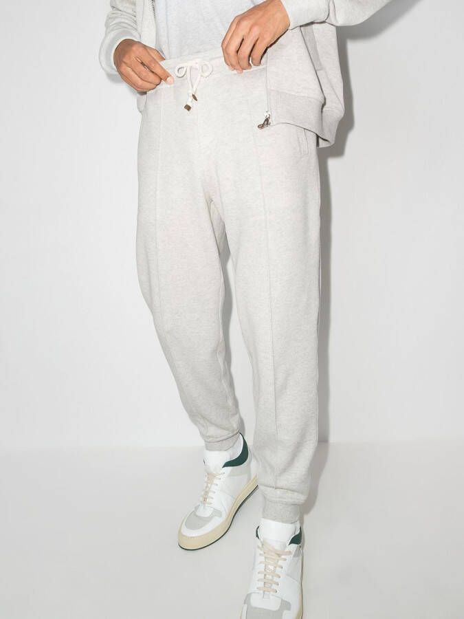 Brunello Cucinelli Trainingsbroek met trekkoordtaille Wit