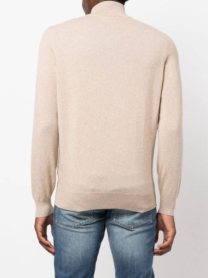 Brunello Cucinelli Trui met rits Beige