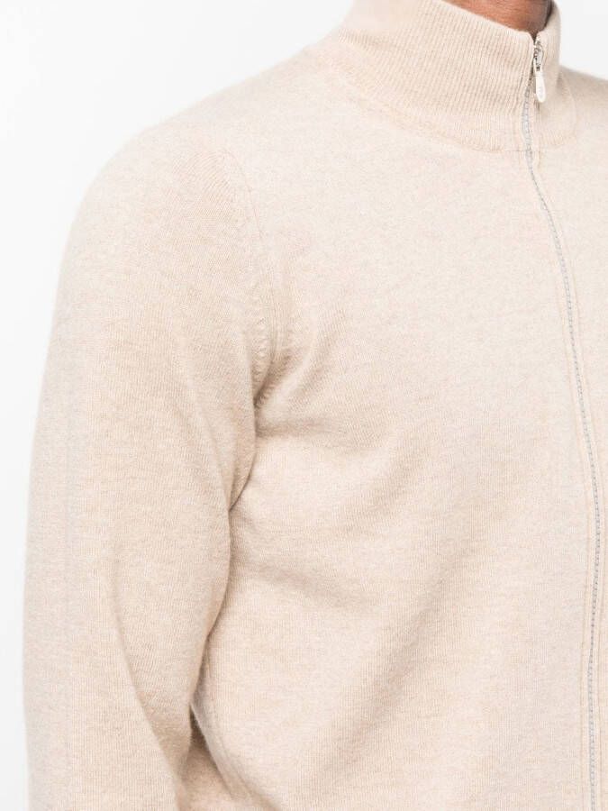 Brunello Cucinelli Trui met rits Beige