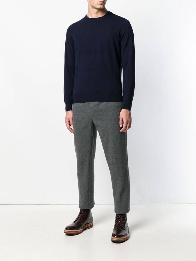 Brunello Cucinelli trui met ronde hals Blauw