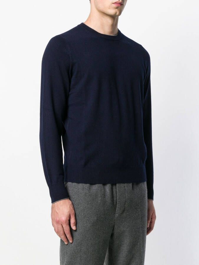 Brunello Cucinelli trui met ronde hals Blauw
