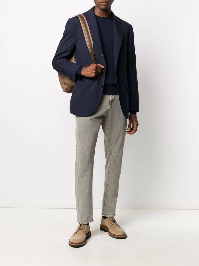 Brunello Cucinelli Trui met ronde hals Blauw