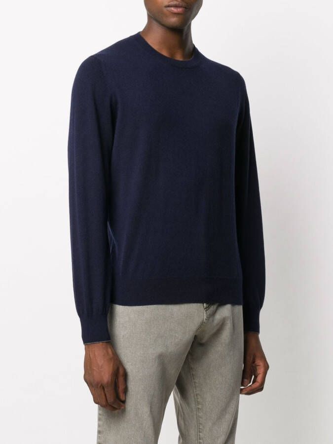 Brunello Cucinelli Trui met ronde hals Blauw