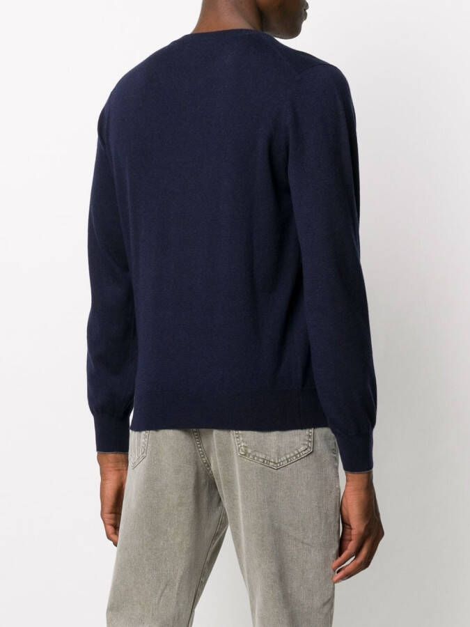 Brunello Cucinelli Trui met ronde hals Blauw