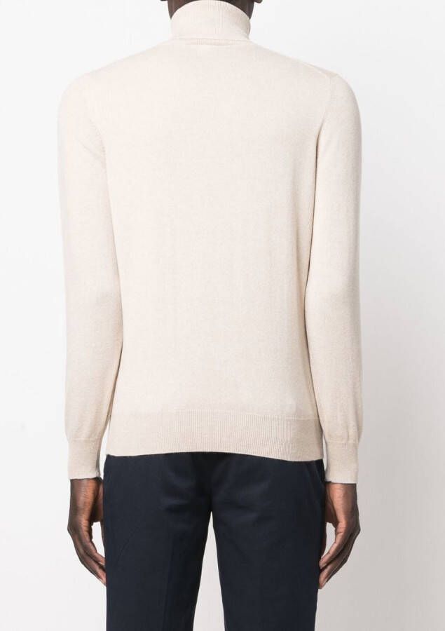 Brunello Cucinelli Trui met trechterhals Beige