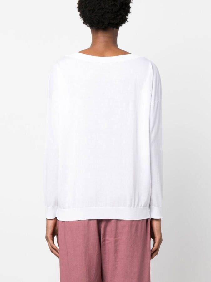 Brunello Cucinelli Trui met V-hals Wit