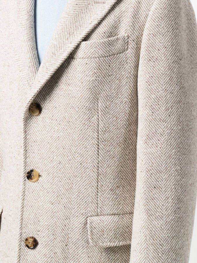 Brunello Cucinelli Tweed jas Beige