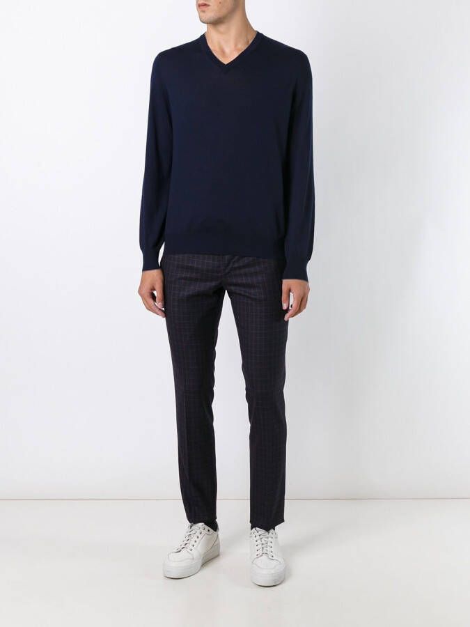 Brunello Cucinelli V-neck jumper Blauw