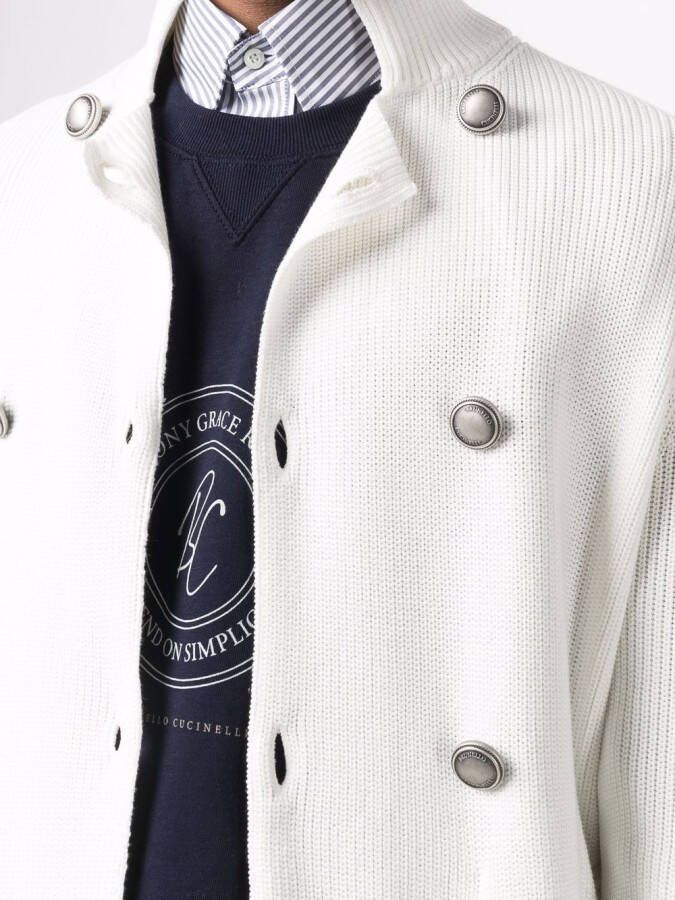 Brunello Cucinelli Vest met dubbele rij knopen Wit