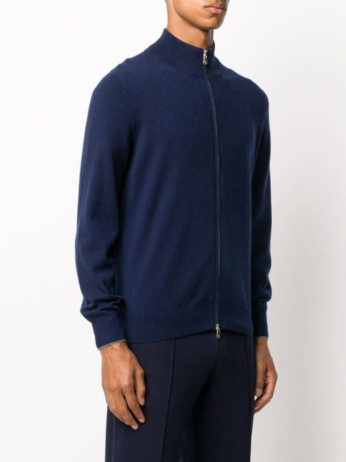 Brunello Cucinelli Vest met rits Blauw