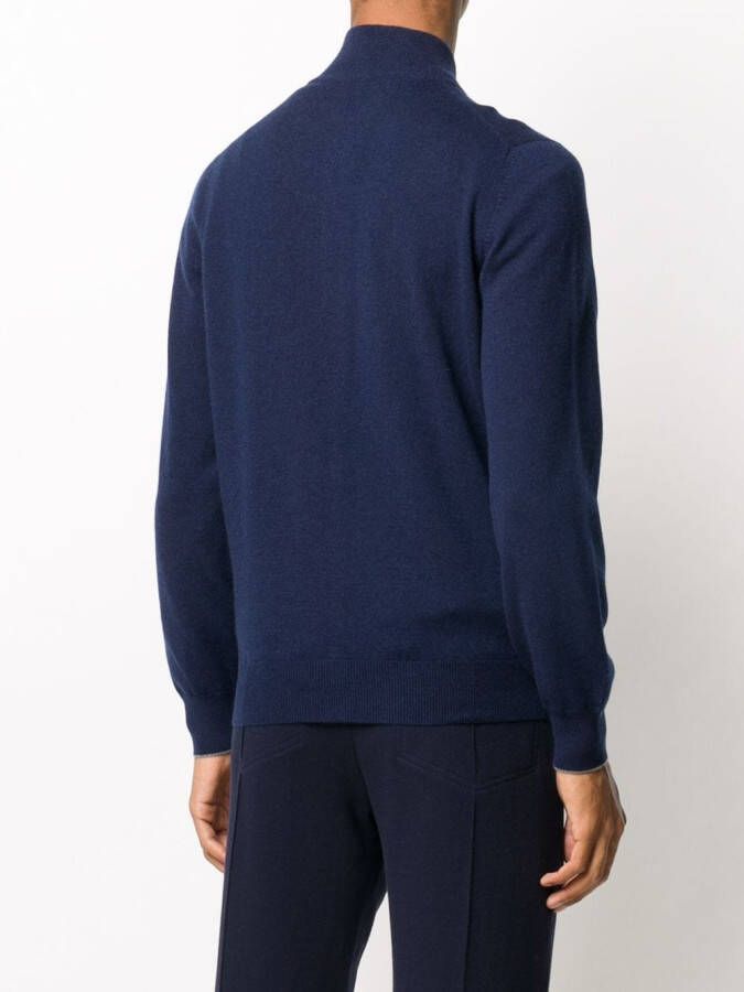 Brunello Cucinelli Vest met rits Blauw
