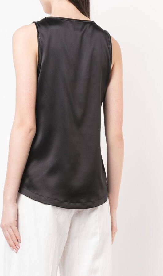 Brunello Cucinelli Vest met ronde hals Zwart
