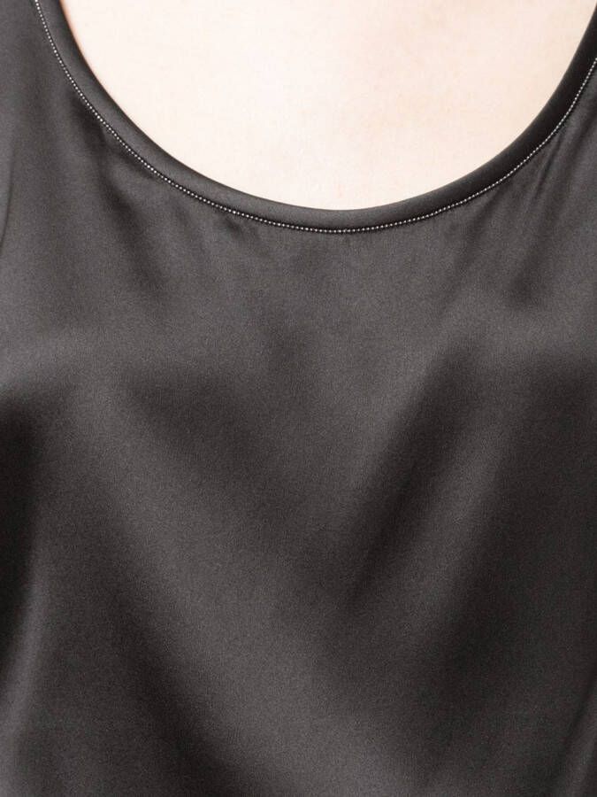 Brunello Cucinelli Vest met ronde hals Zwart
