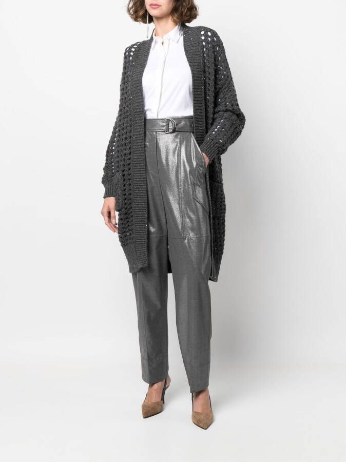 Brunello Cucinelli Vestjas met pailletten Grijs