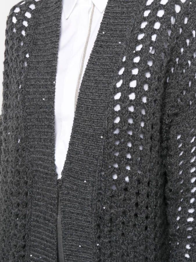 Brunello Cucinelli Vestjas met pailletten Grijs