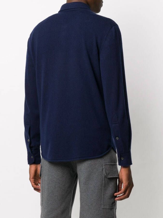 Brunello Cucinelli Wollen overhemd Blauw