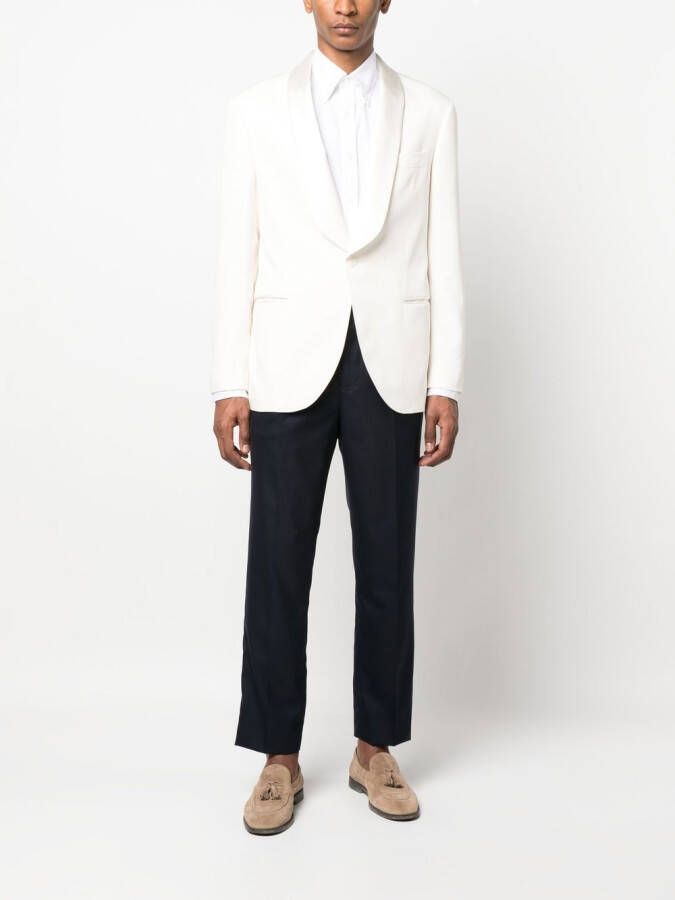 Brunello Cucinelli Zijden colbert Wit