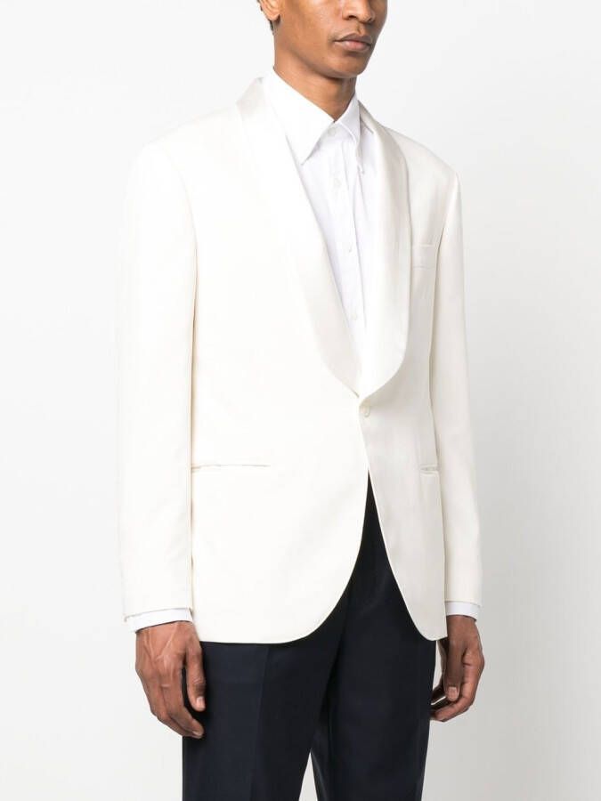 Brunello Cucinelli Zijden colbert Wit