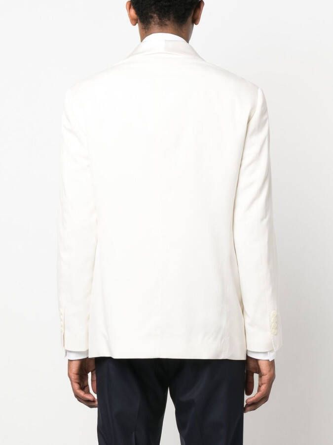 Brunello Cucinelli Zijden colbert Wit