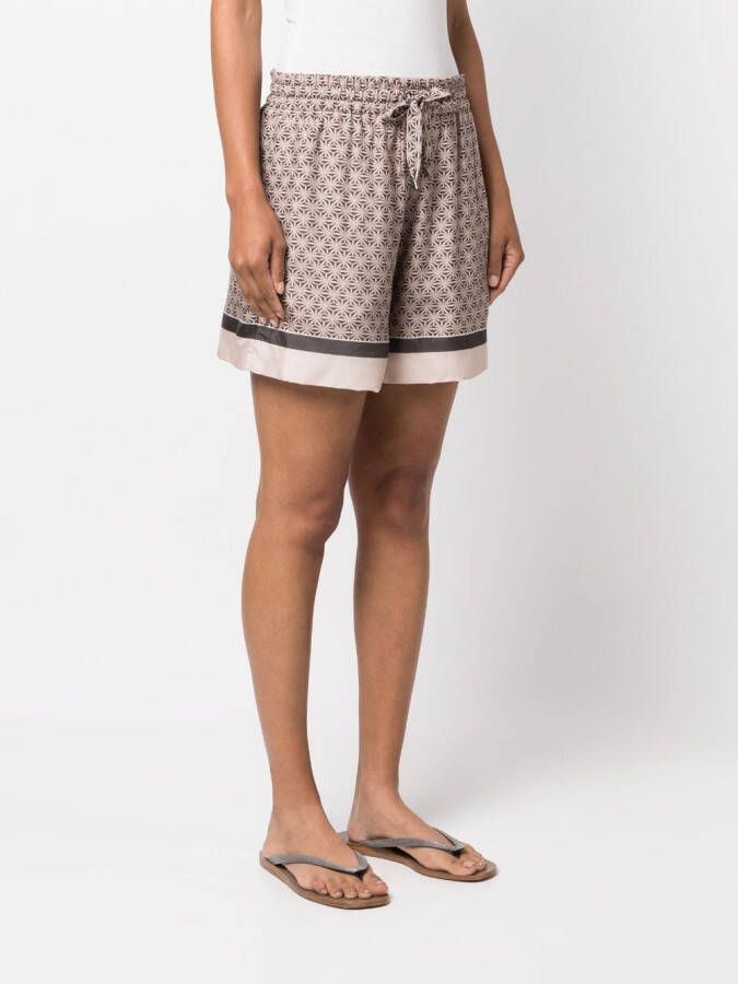 Brunello Cucinelli Zijden shorts Beige