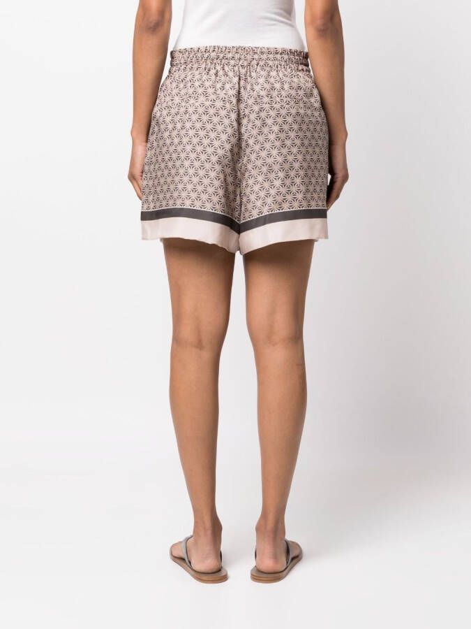 Brunello Cucinelli Zijden shorts Beige