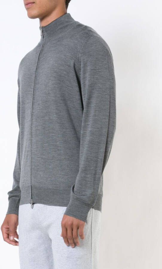 Brunello Cucinelli zipped cardigan Grijs