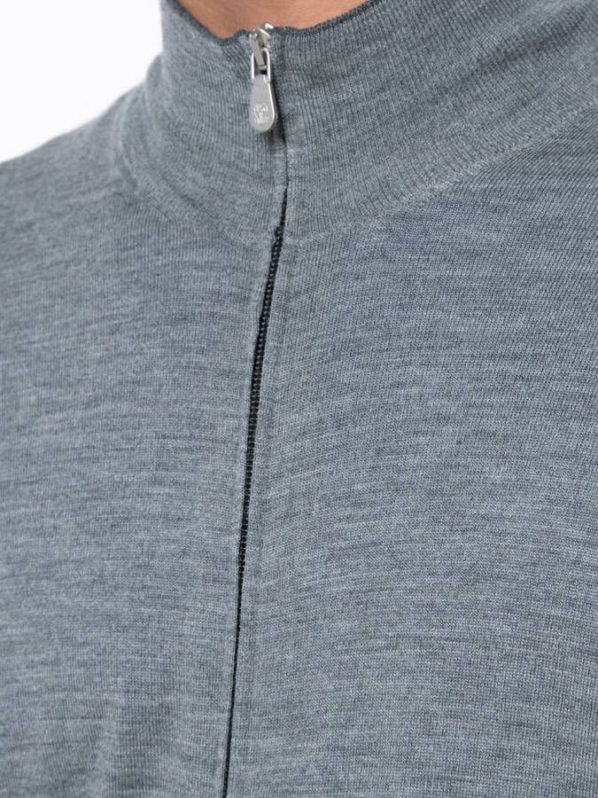 Brunello Cucinelli zipped cardigan Grijs