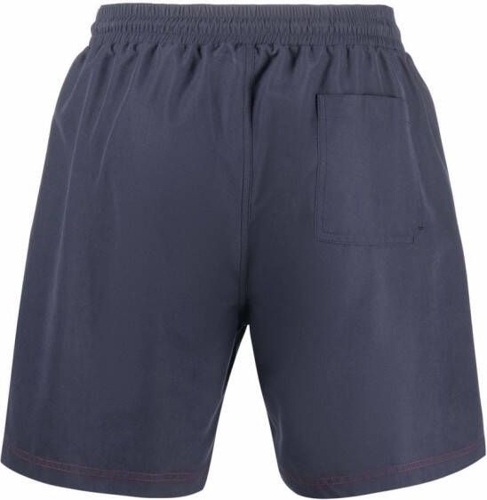 Brunello Cucinelli Zwembroek met geborduurd logo Blauw