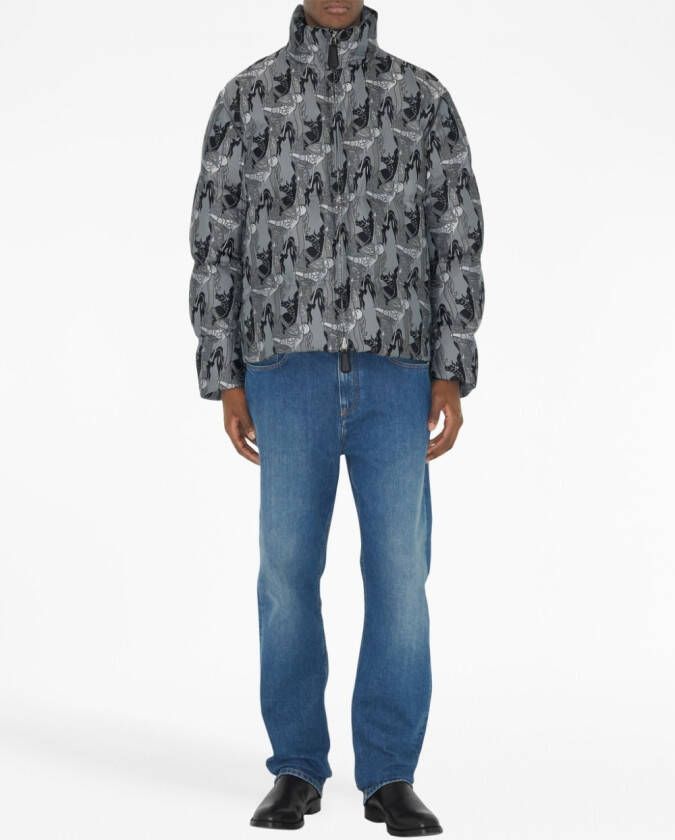 Burberry Jack met abstracte print Grijs