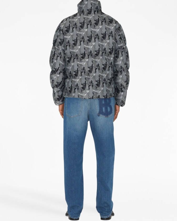 Burberry Jack met abstracte print Grijs