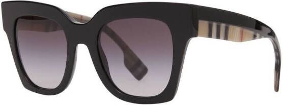 Burberry Eyewear Bio-acetate zonnebril met vierkant montuur Zwart