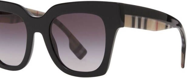 Burberry Eyewear Bio-acetate zonnebril met vierkant montuur Zwart