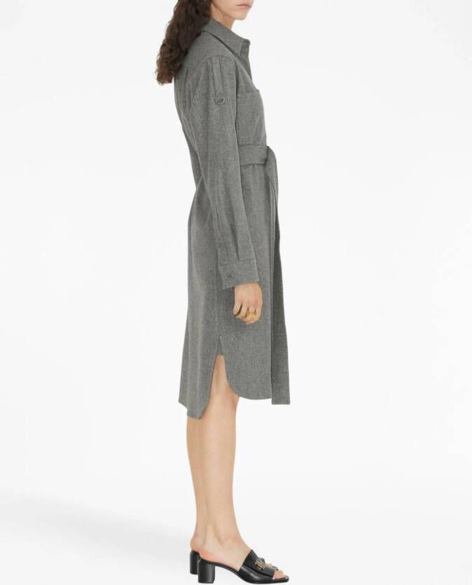 Burberry Blousejurk met geborduurd logo Grijs