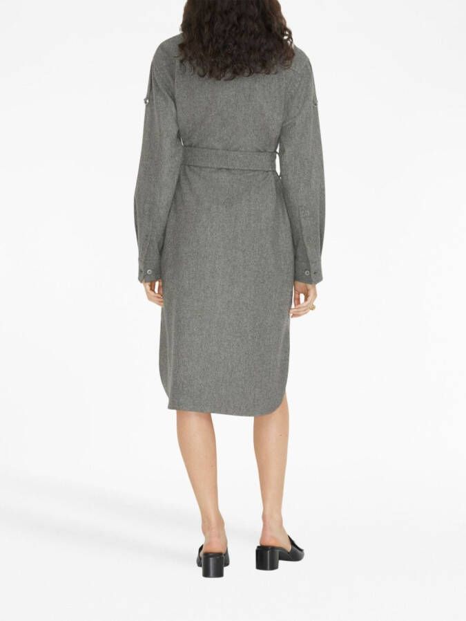 Burberry Blousejurk met geborduurd logo Grijs