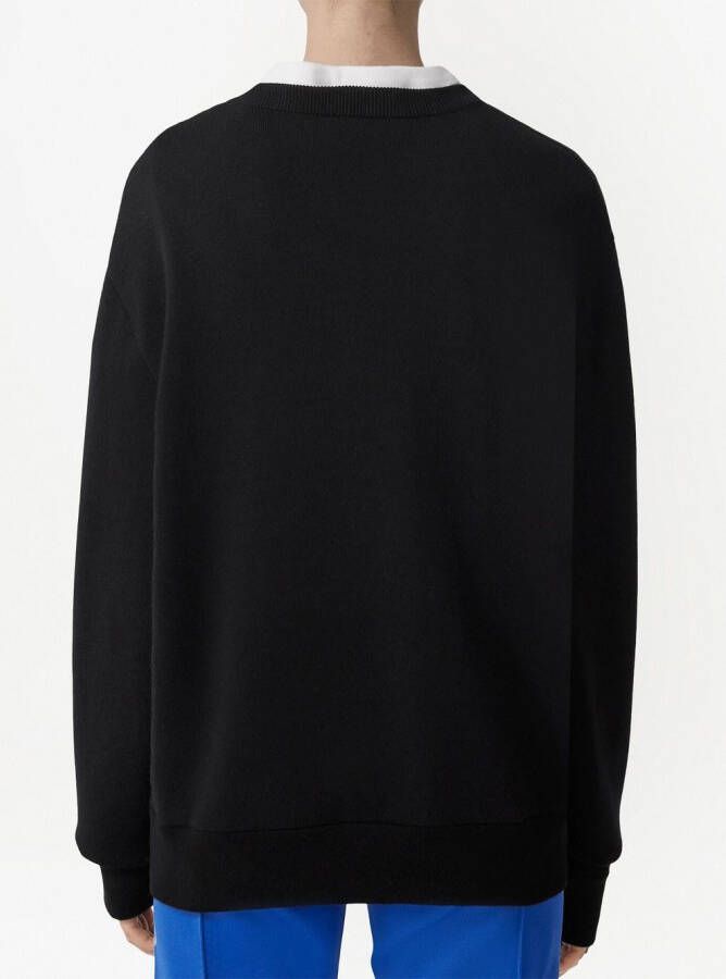 Burberry Sweater met kettingprint Zwart