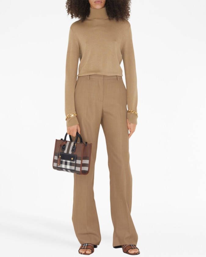 Burberry Freya kleine shopper Bruin