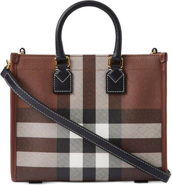 Burberry Freya kleine shopper Bruin