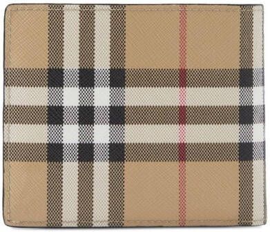Burberry Geruite portemonnee Beige