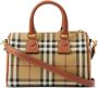 Burberry Check Mini Bowling tas Bruin - Thumbnail 3