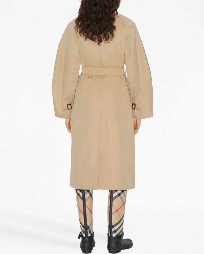 Burberry Geruite trenchcoat Beige