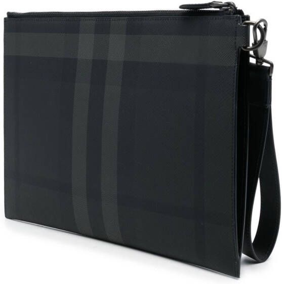 Burberry Geruite clutch Grijs