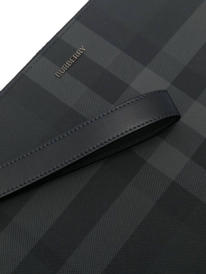 Burberry Geruite clutch Grijs