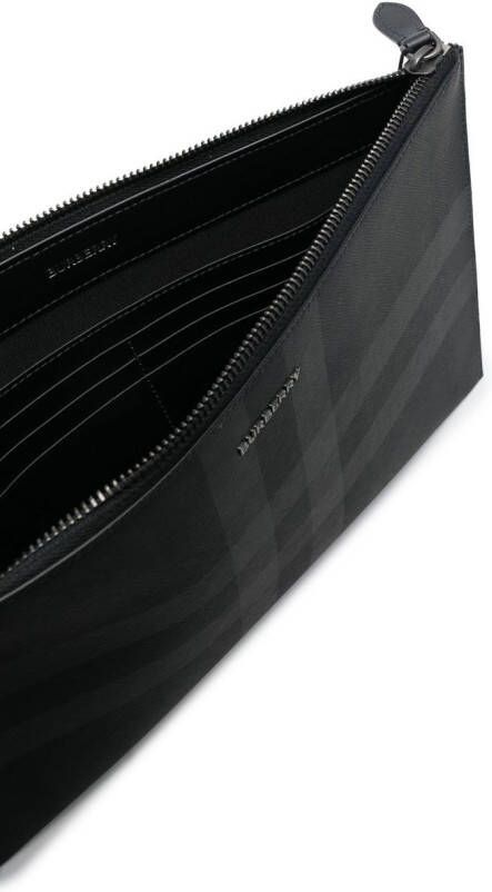 Burberry Geruite clutch Grijs