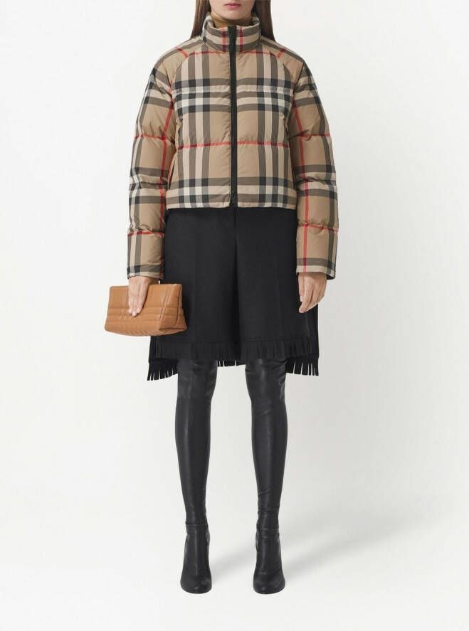 Burberry Cropped donsjack Bruin