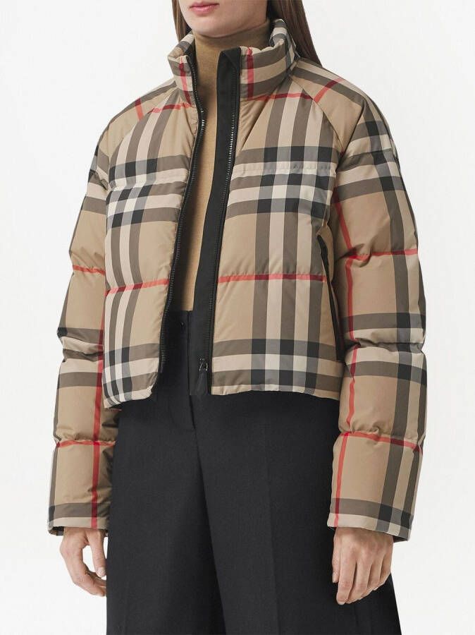 Burberry Cropped donsjack Bruin