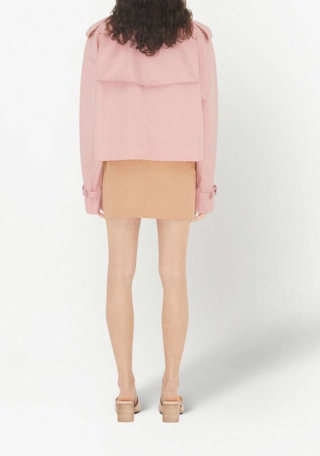 Burberry Cropped trenchcoat Roze