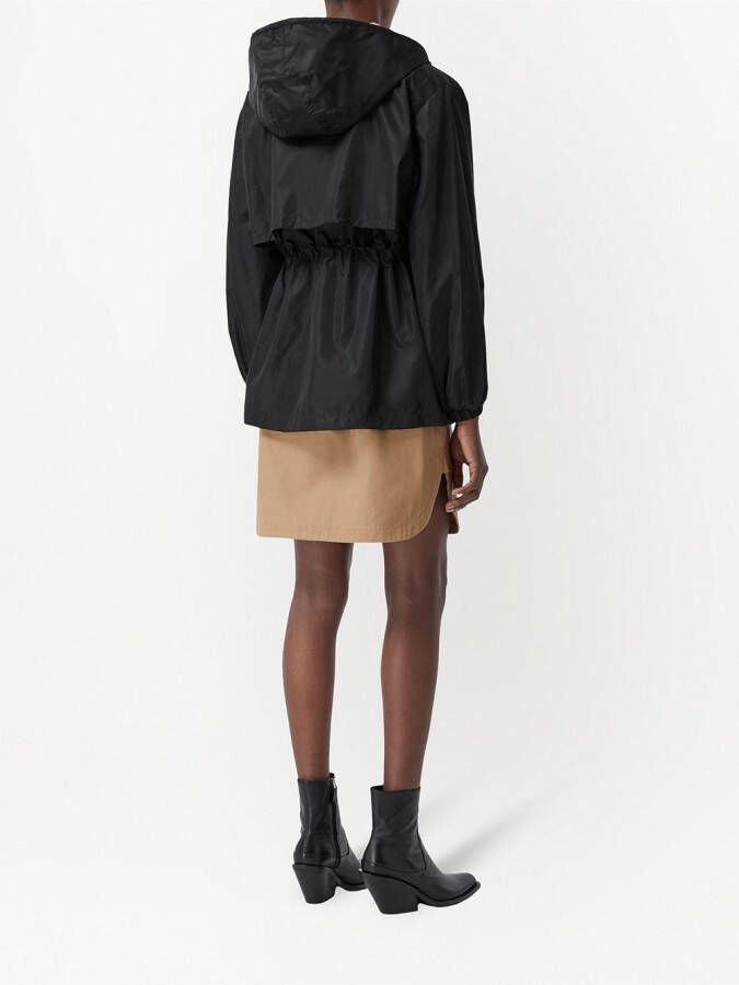 Burberry ECONYL jack met capuchon Zwart