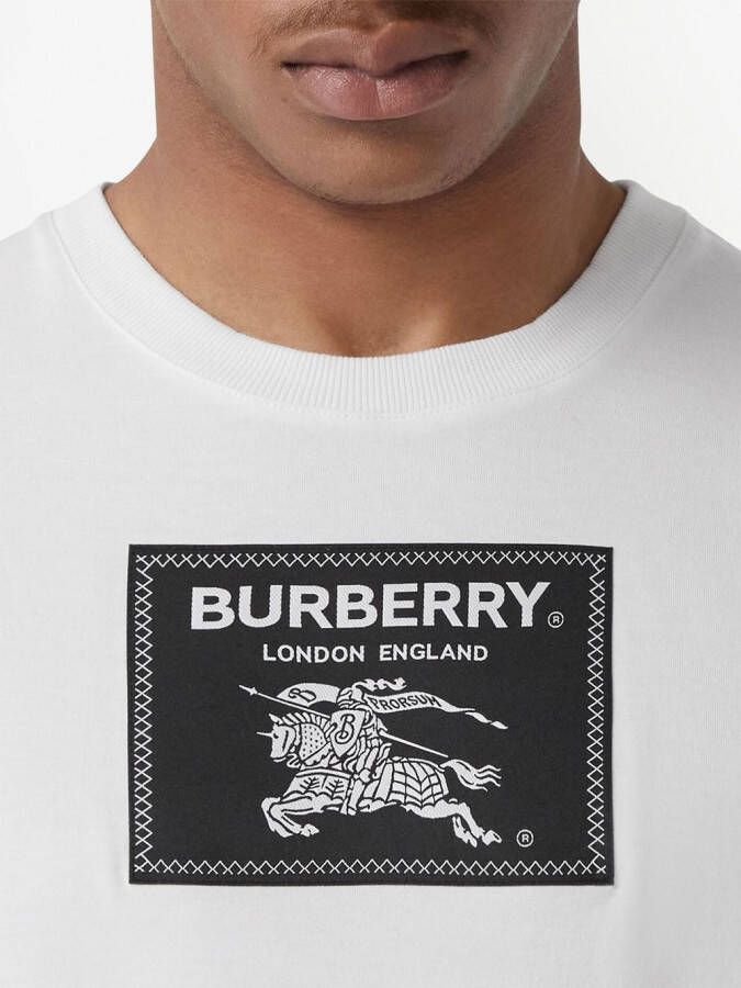 Burberry EKD T-shirt met applicatie Wit
