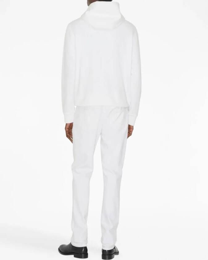 Burberry Katoenen hoodie met logo-reliëf Wit