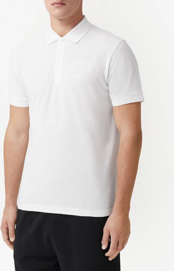 Burberry Overhemd met geborduurd wapenschild Wit